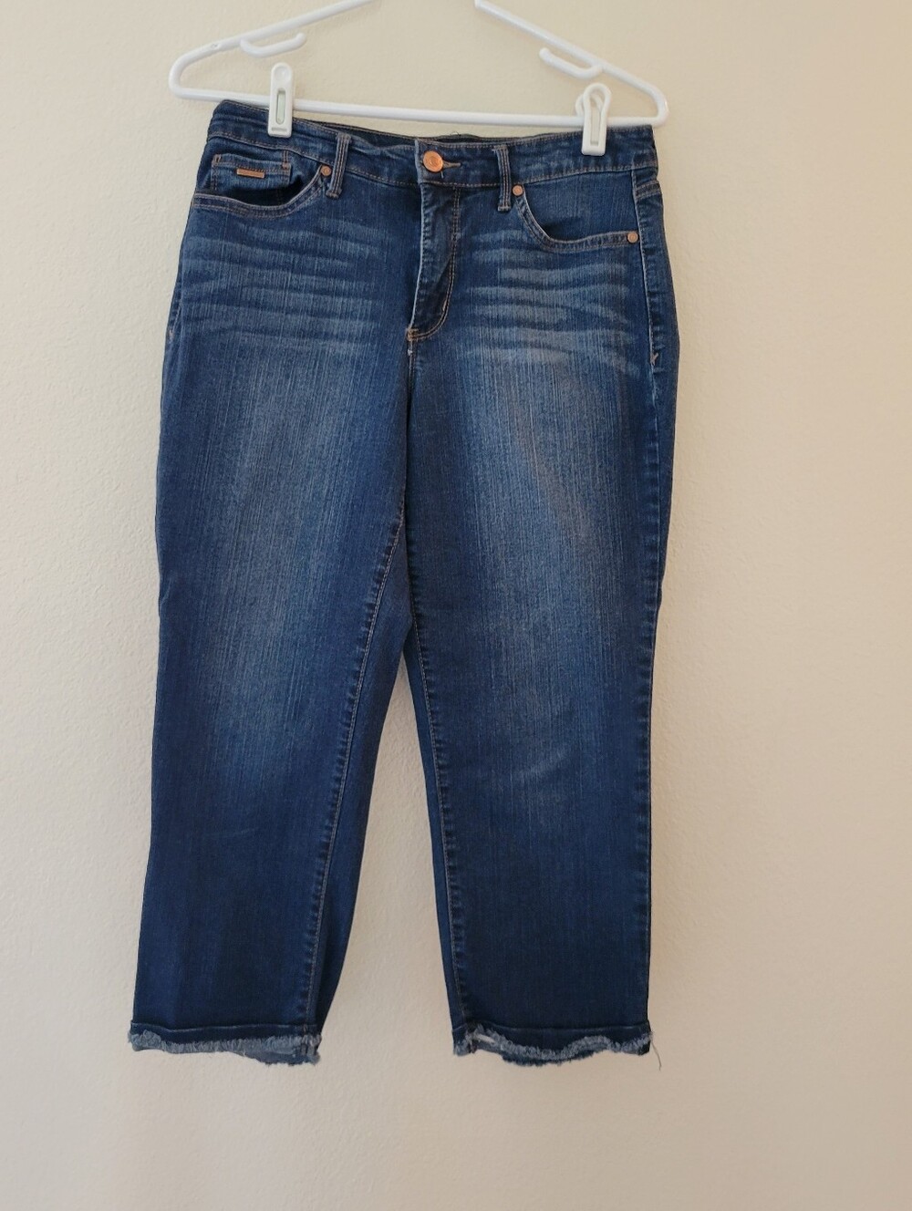 Nine West Jeans Women's 10 Dark Wash Skinny Crop Ankle Stretch Denim.
